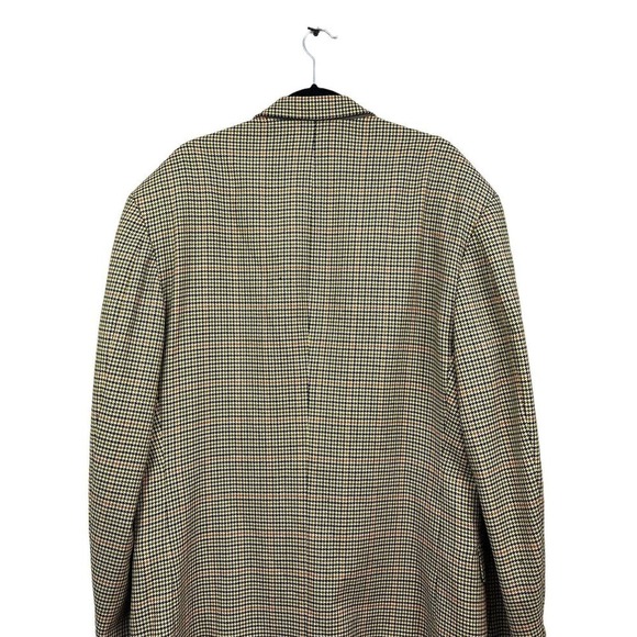 Ermenegildo Zegna Wool Cashmere Sport Coat Blazer Men Ventless Houndstooth Green - Picture 8 of 8